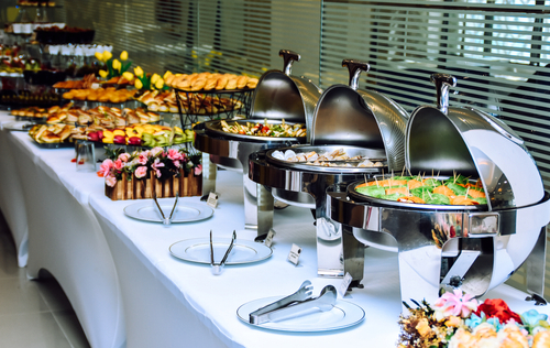 Open,buffet,with,a,very,delicious,varieties,of,barbecue,,